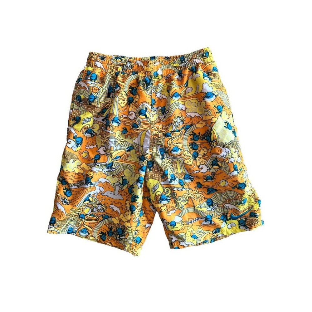 Nike Boys Smiley Face Swim Trunks Lined Size XL 13-15 years Have a Nike Day